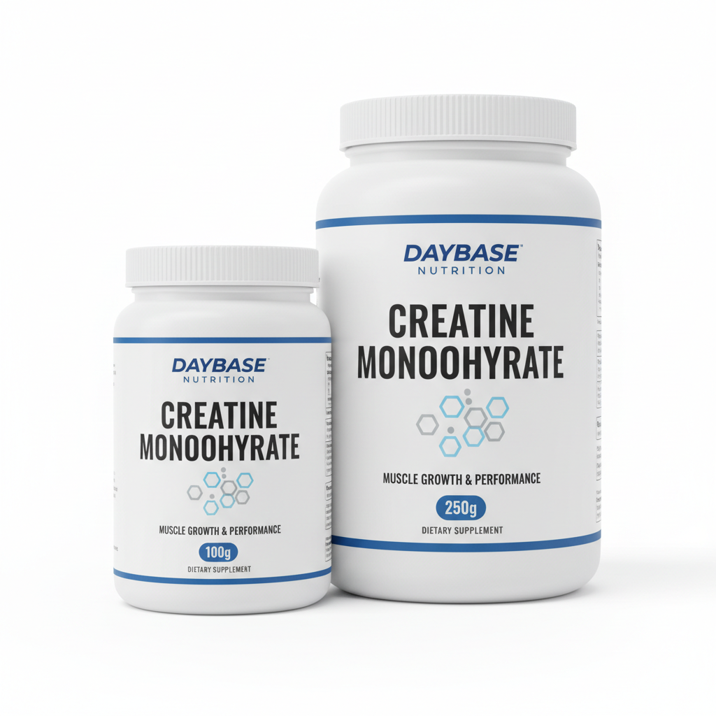 Daybase Nutrition Creatine Monohydrate powder tub