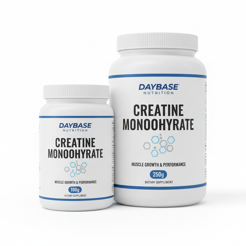 Daybase Nutrition Creatine Monohydrate powder tub